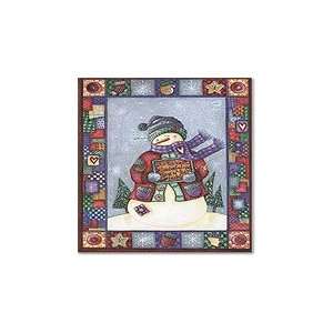  Holyville Holiday   Patchwork Snowman   5 3/4 x 8   18 cards 