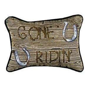  Gone Ridin Horseshoe Decorative Throw Pillow 9 x 12 