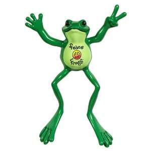  Peace Frogs Peace Sign 6 Inch Bendable Froggy Figure 