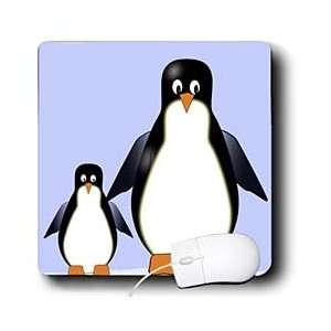   Cartoons   Mama and Baby Penguin Cartoon   Mouse Pads Electronics