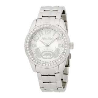 Marc Ecko Mens E95042G3 Rhino Logo Silver Stainless Steel Watch 