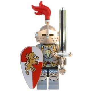   LEGO Kingdoms Castle Minifigure with Full Armor and Giant Chrome Sword