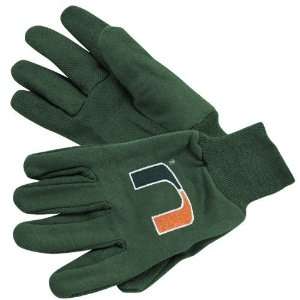  Miami Hurricanes Green Utility Gloves
