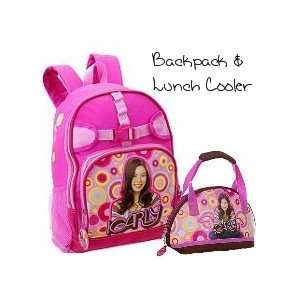  iCarly 16 Inch Hot Pink Backpack AND Pink and Brown Lunch 