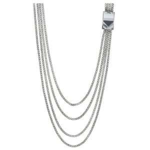  Titanic Long Necklace, black diamond/ant.silver plate Tom 