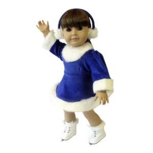 American Girl Doll Clothes Blue Ice Skating Outfit Toys & Games