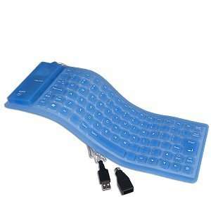    USB Flexible EL Lighted Portable Keyboard (Blue) Electronics