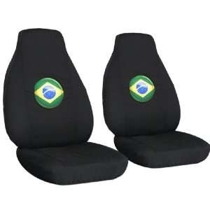  2 Black Brazil seat covers for a 2006 to 2012 Chevrolet Impala 