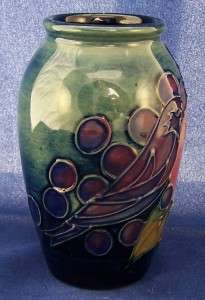 Moorcroft 4in/10cm vase Finches Blue Sally Tuffin  