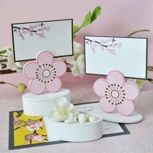 Cherry Blossom Place Card Favor Boxes with Designer Place Cards (Set 