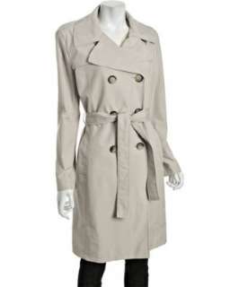 Cinzia Rocca stone double breasted belted trench coat   up to 