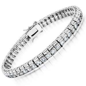   Cubic Zirconia {C.Z.} Rolex .925 Sterling Silver Bracelet Jewelry