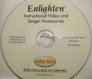 Baby Lock Enlighten Instructional Video DVD  