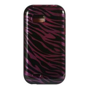   Mobile LG myTouch Q HARD Protector Case Snap on Phone Cover Plum Zebra