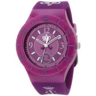 Juicy Couture Womens 1900853 TAYLOR Purple Jelly Strap Watch 