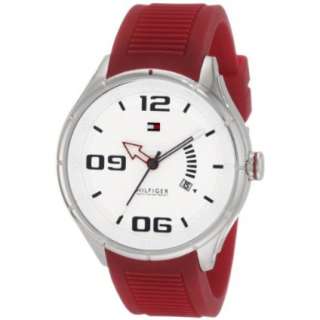Tommy Hilfiger Mens 1790804 Sport Stainless Steel Red Silicon Watch 