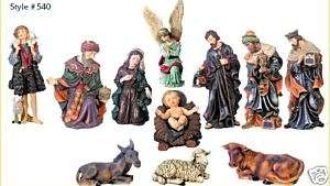 Nativity Set 11 pc 36 inches hand painted Holy Family  