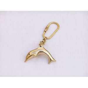 Dolphin key chain   Nautical Keychains   Nautical Toy Solid Brass Home 