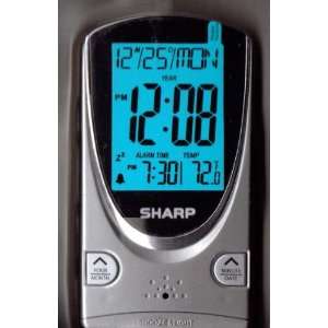 Sharp Digital Travel Alarm Clock   Grey (Spc446d)