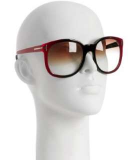 Tom Ford red ombré Lauren oversized sunglasses   