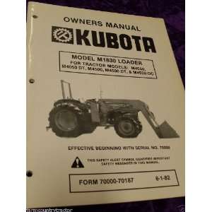  Kubota 1830 Loader OEM OEM Owners Manual Kubota 1830 