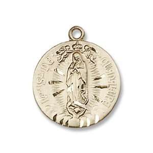  Gold Filled Our Lady of Guadalupe Medal Pendant Charm with 