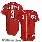 KEN GRIFFEY JR Authentic Reds Throwback Vest Jersey 52  