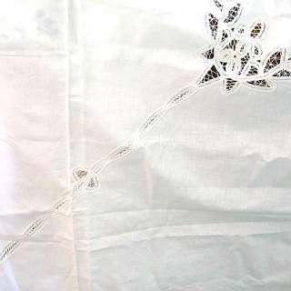 Battenburg Lace Tablecloth Banquet 67X100 Oblong White Cotton  