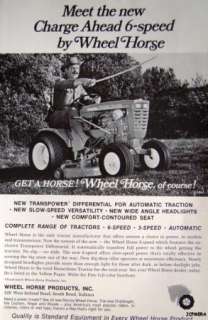 1967 Lawn Mower Ad   WHEEL HORSE Tractors Advert  