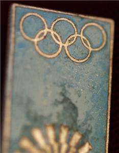 1972 MUNICH MUNCHEN OLYMPIC GAMES BADGE ENAMEL BLUE PIN  