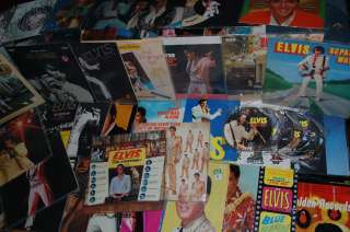 HUGE ELVIS RECORD COLLECTION OVER 40 RECORDS WINNER GETS ALL  