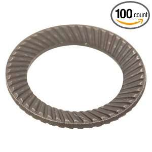 M6 Bolt Size, .252 I.D., .394 O.D., .028 Lg., Serrated Safety Washers 