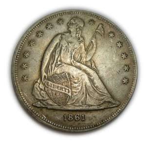  Replica U.S.Seated Liberty Dollar 1861 no motto 