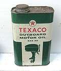 vintage qt texaco outboard motor oil full can sae 30
