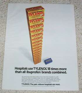 1990 ad Tylenol pain reliever medicine McNeil PRINT AD  