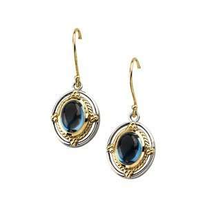  8x6mm London Blue Topaz Earrings/Sterling Silver Jewelry