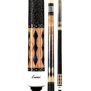  Natural Blue Luster Points Lucasi 58 Two Point Pool Cue (18 21 oz 