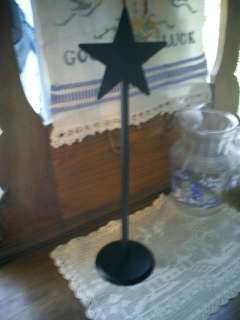 Black Wrought Iron Standing Star Paper Towel Holder USA  