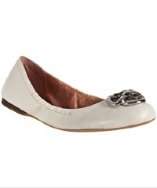 style #312812302 ivory leather Prettie jeweled flats