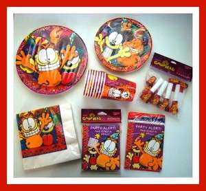 GARFIELD PARTY SUPPLIES PLATES CUPS NAPKINS INVITATIONS  