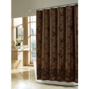  Silhouette Vine Shower Curtain in Chocolate