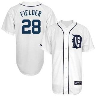MLB Mens Detroit Tigers Prince Fielder White Home Short Sleeve 6 