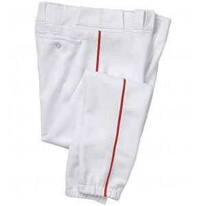  Easton Mens Pro Plus Baseball Piped Pants White/Red X 