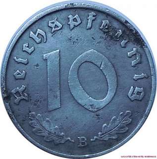 1940,S Nazi Germany 10 Pfennig Coins FREE UNINSURED SHIPPING  