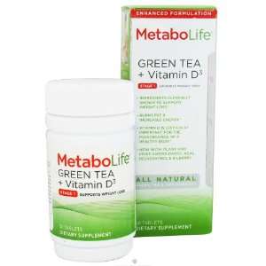  Metabolife Green Tea Vitamin D Tablets, 50 Count Health 