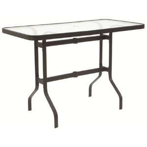 Cast Aluminum Patio Tables 42 Square Glass Top Bar Height Table 