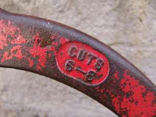 REED 6 8 INCH HINGED PIPE CUTTER WORKS FINE #2  