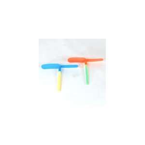 Assorted Color Mini Plastic Spinning Helicopter Sticks Pack of 1 Dozen