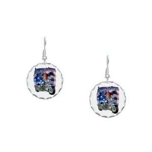  Charm American Steel Eagle US Flag and Motorcycle Artsmith Inc