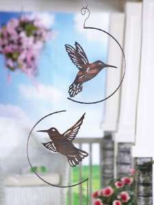 CHARMING HUMMINGBIRD METAL HANGING GARDEN PORCH MOBILE NEW  